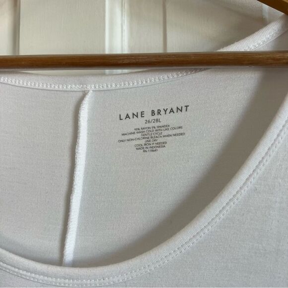 Lane Bryant White Relaxed Short Sleeve Tee - Picture 3 of 5